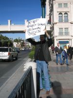 IMG_2066 Ad hoc protest at Bush fundraiser :-) Las Vegas, USA